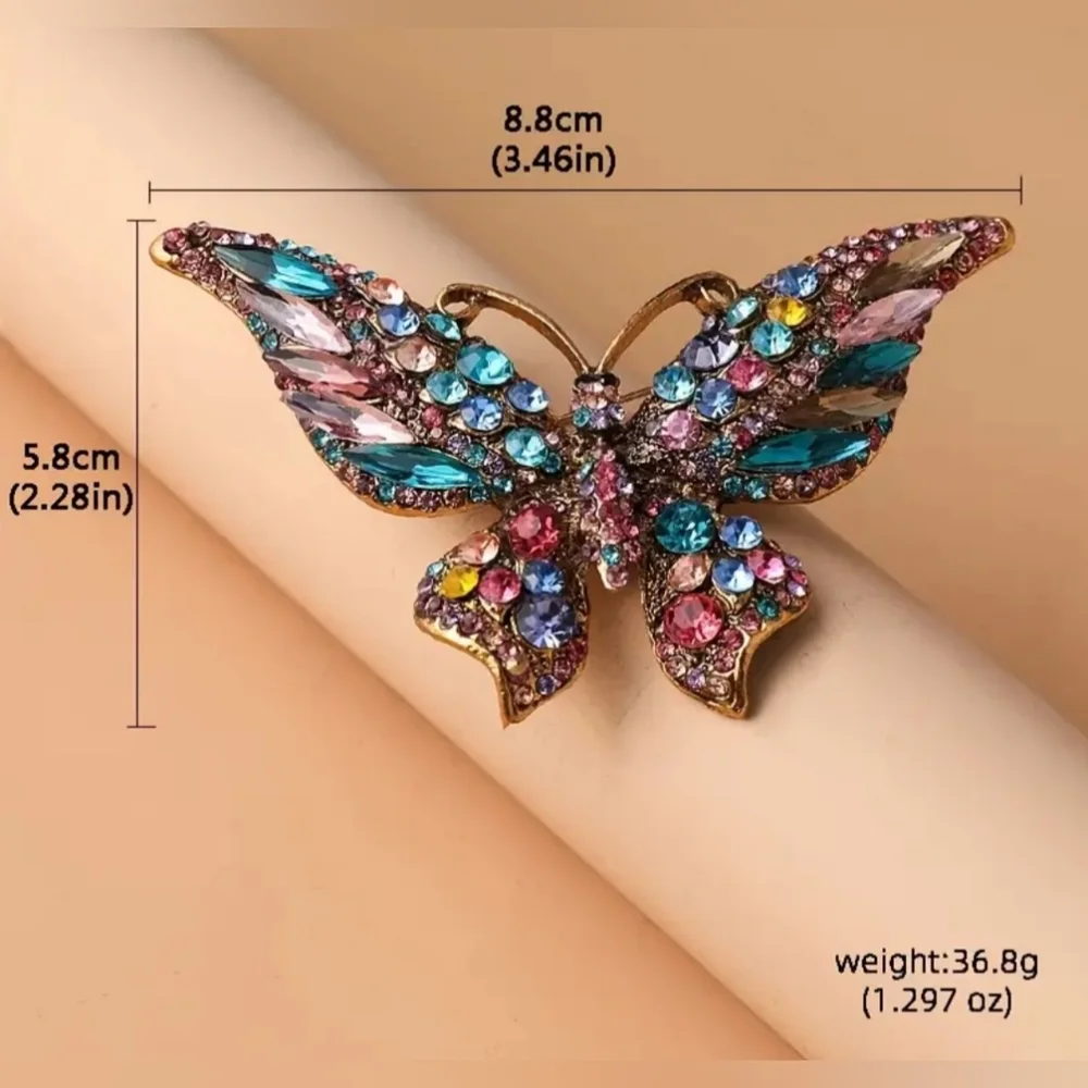 NEW Regency Y2K Western‎ Boho Colorful Butterfly Summer Gift Brooch-(#0233)